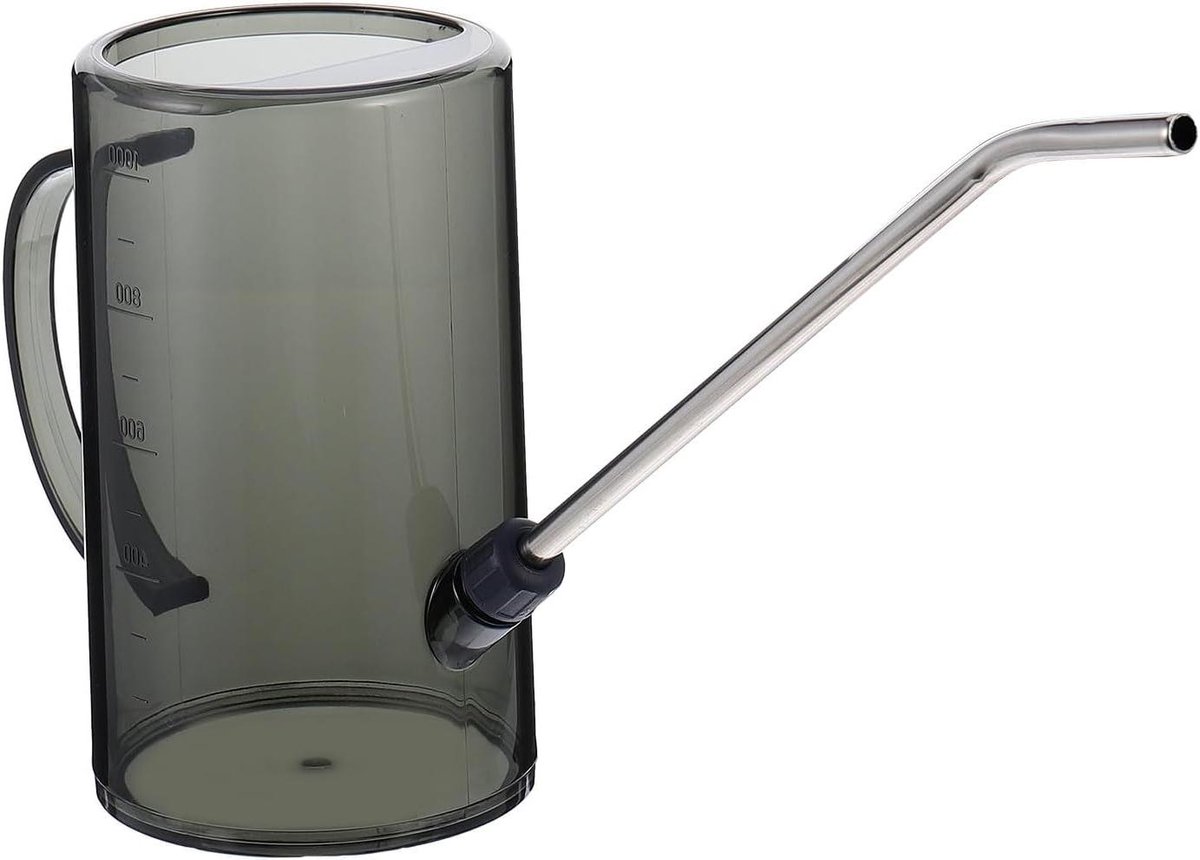 Gieter Lange Tuit - Waterfles Planten - Planten Water Geven - Roestvrij Staal - 34 cm Lengte - Grijs