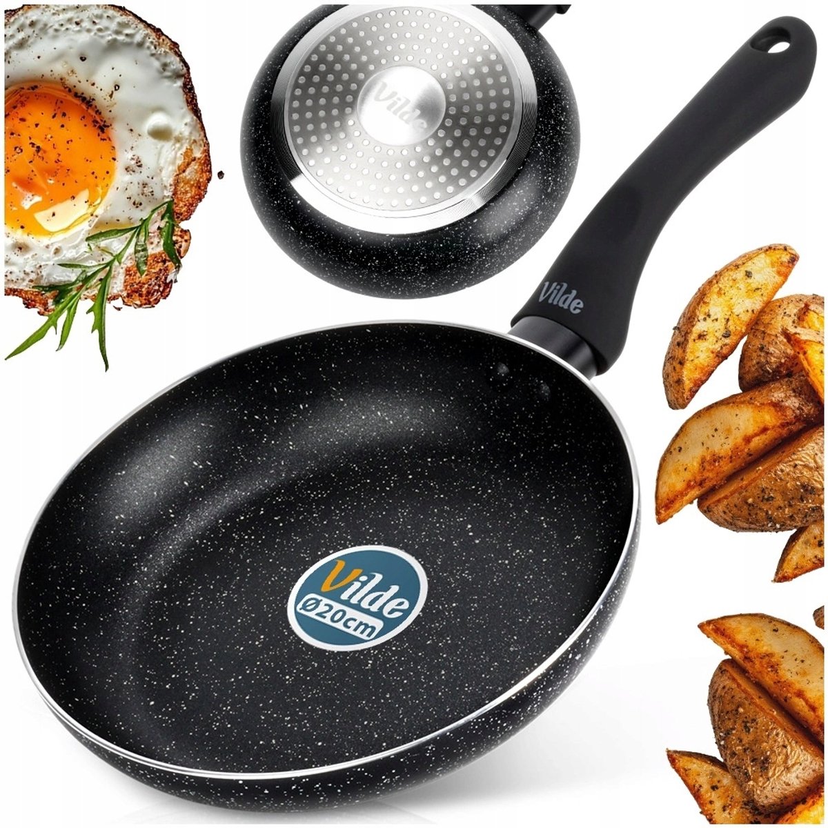 Vilde Black Line Granieten Koekenpan 20 cm - Geschikt voor Inductie