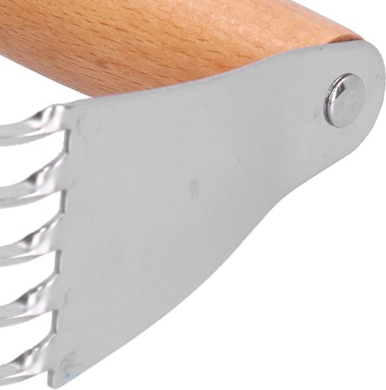 Deegblender - Gebaksnijder - Bakken en mengen - 5 roestvrijstalen messen - 116 g - Houtkleur — afbeelding 3