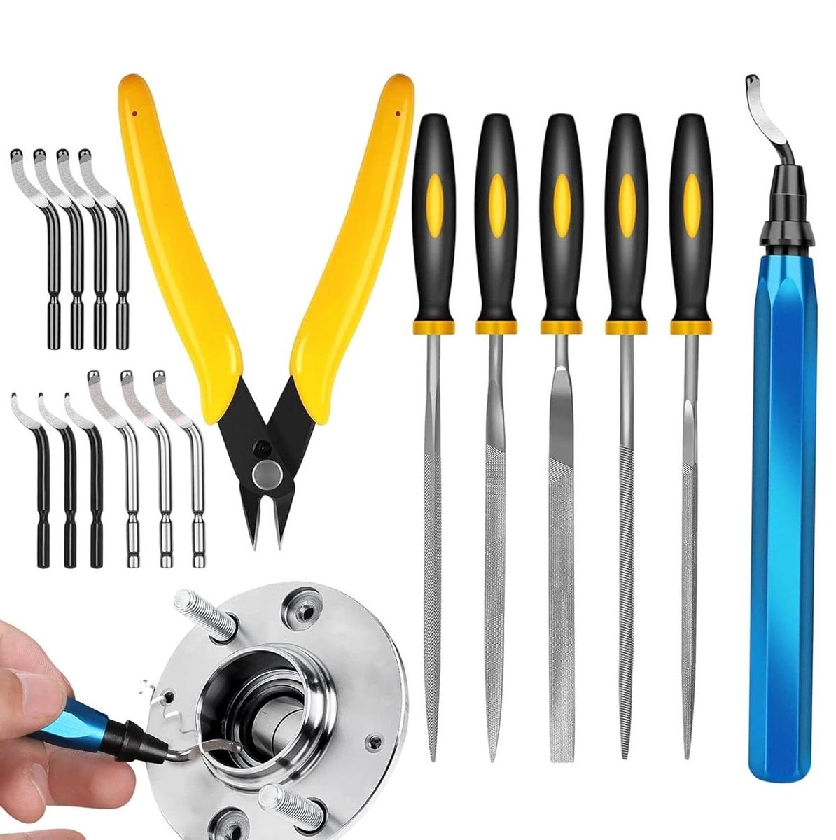 Ontbraamset - Precisiekit - Randafwerking - Multifunctioneel - 15 cm - Zilver