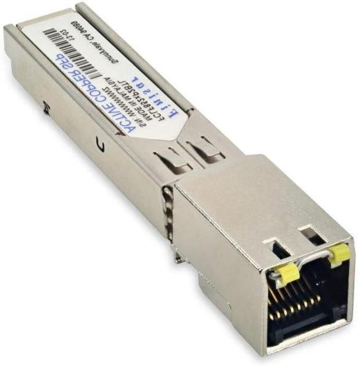 Koperen SFP Zendontvanger - Netwerk Module - Netwerk Uitbreiding - Breed Temperatuurbereik - 125 Gb/s - Zilver