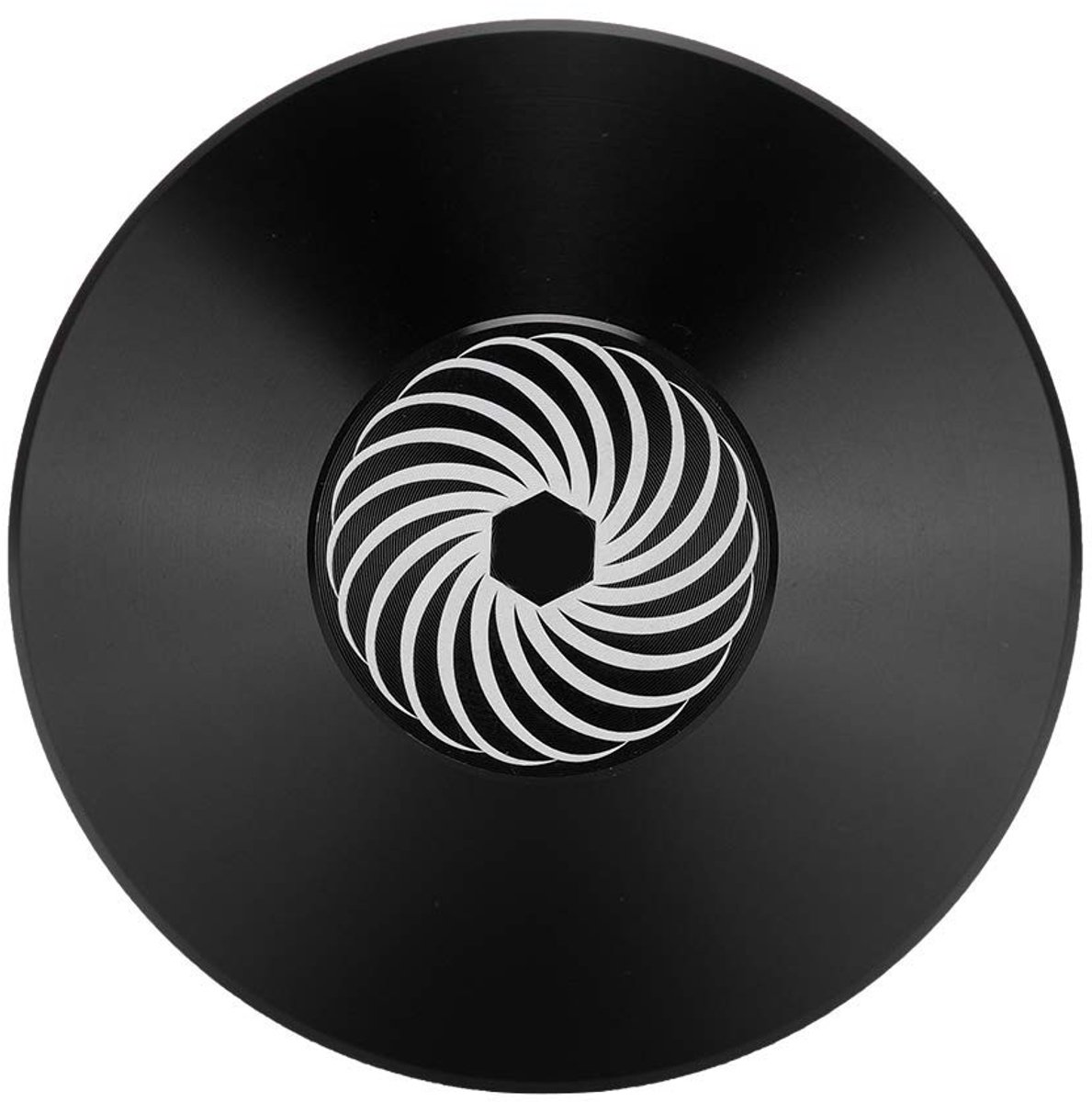 Dailygoods- Platenspelerklem Aluminium - Vermindert Trillingen - Verbetert Geluidskwaliteit - Diameter 79 mm - Hoogte 33 mm - Antislip Microfiber Onderzijde - Platenklem