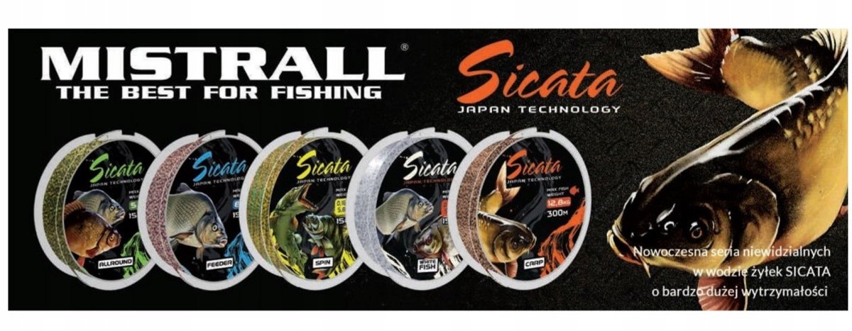 Mistrall Sicata Carp Vislijn 0,35 mm 300 m - Hoge Kwaliteit Vislijn