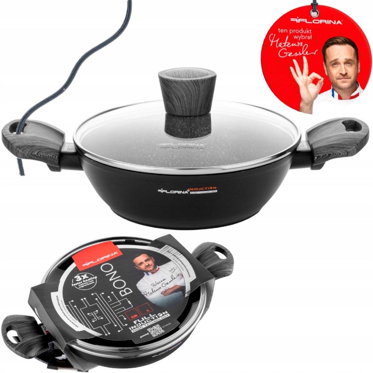 Florina Bono Lage Pan 20cm 1,6L - Inductie, Anti-aanbak