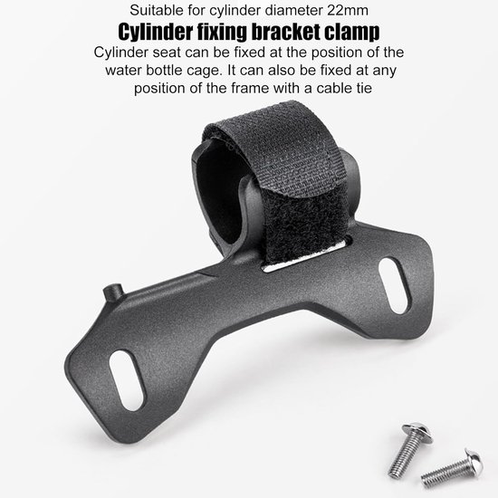 Fietspomp Houder - Montage Clip - Fietsbanden Oppompen - Slijtvast Materiaal - 65 cm Lengte - Zwart — afbeelding 5