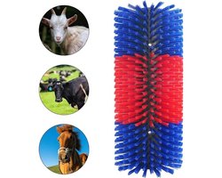 Haarborstel, koeienborstel, te gebruiken ter voorkoming van jeuk en voor hygiëne, voor het verwijderen van haar, schrobben, geschikt voor gebruik bij paarden, wilde zwijnen en runderen.