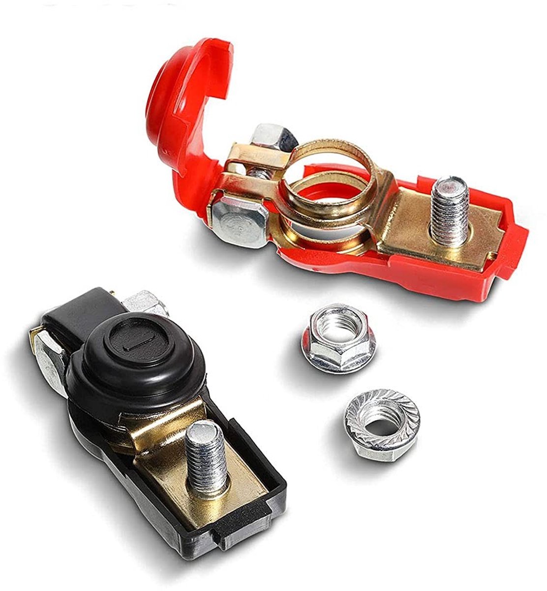 Dailygoods - Auto-accuklemklemconnector - Betrouwbare verbinding - Universeel formaat - Accuklemmen Poolschroefklemverbinding - Hoogwaardige materiale...