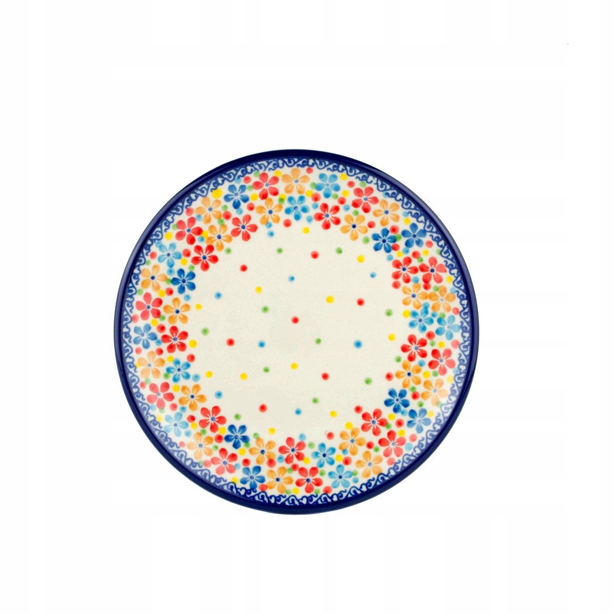Bolesławiec dessertbord 16 cm - handgemarkeerd keramiek