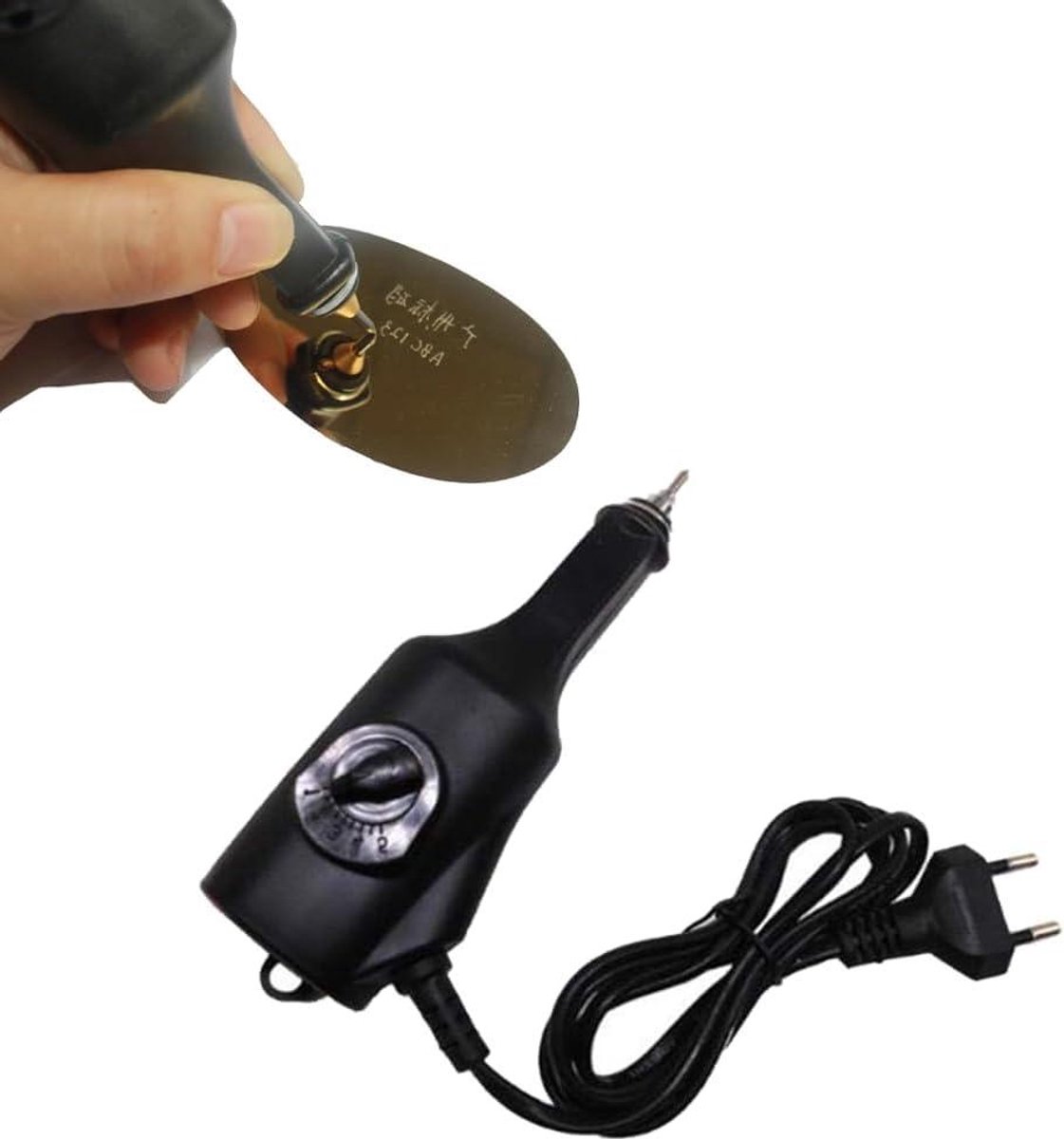 Elektrische Graveermachine - Etspen Houtfrees - Objecten Personaliseren - Compact Draagbaar Ontwerp - 3 mm Penbit - Metaal