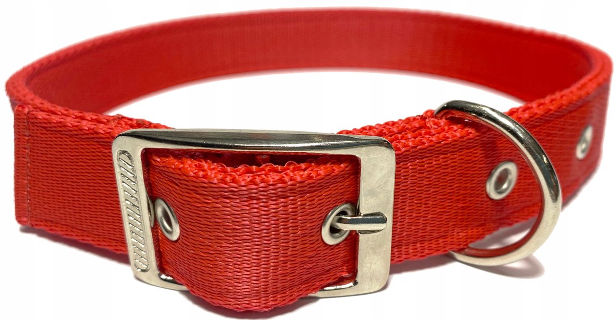 Verstelbare Hondenlijn 120-200 cm, 30 mm breed, rood