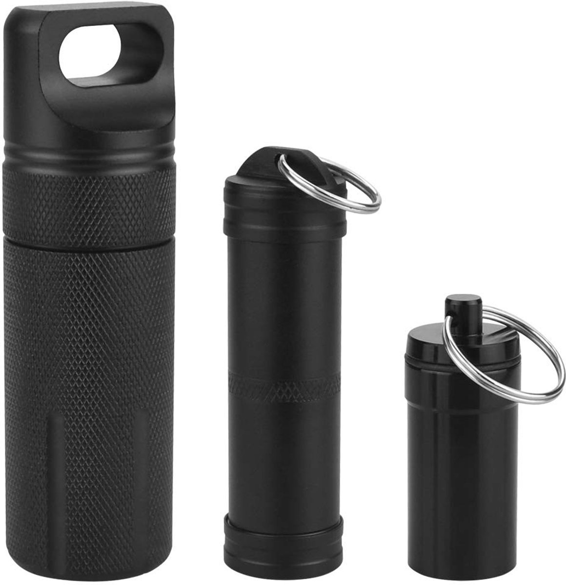 Dailygoods - Pillendoos - Sleutelhanger - Waterdicht en compact - Mini-tablettendoosje - Ideaal voor medicijnen en accessoires - Handig voor onderweg