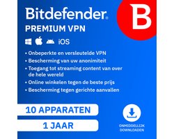 Bitdefender Premium VPN - 12 maanden/10 apparaten - Nederlands - Download