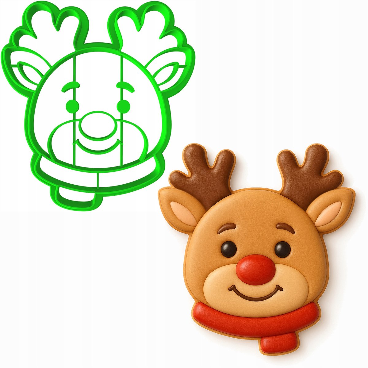 Koekjesvorm Kerst Rendier 8cm - Perfect voor Koekjes en Peperkoek