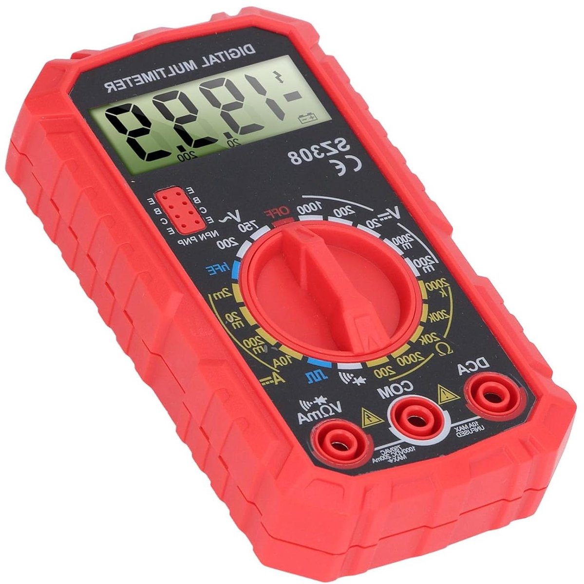 Digitale Multimeter - Spanningstester Ohm - Elektrisch Onderhoud - Verlicht Display - 4000 Tellingen - Rood