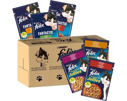 Purina Nestle Felix - Katten Natvoer - Mix Smaken - 96x85g