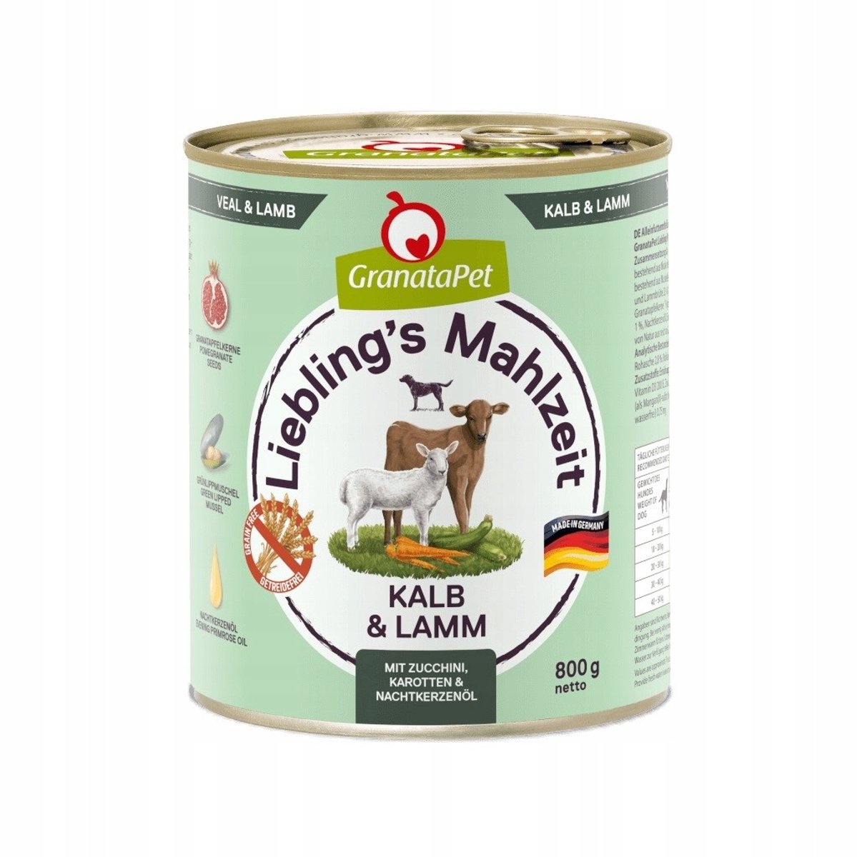 Fox4Pets Fox4Pets Liebling's Mahlzeit Serie - Natvoer voor Volwassen Honden - Cielęcina - Graanvrij - 6 x 800g