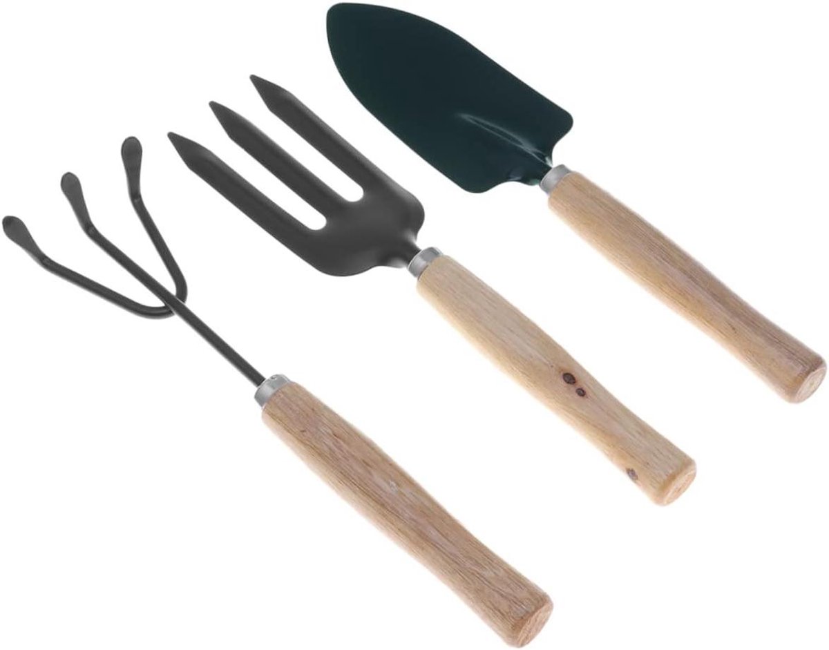 Mini Tuingereedschapset - Plantenhulpjes - Bonsai Verzorgen - Roestvrij Staal - 3 Delig - Willekeurig