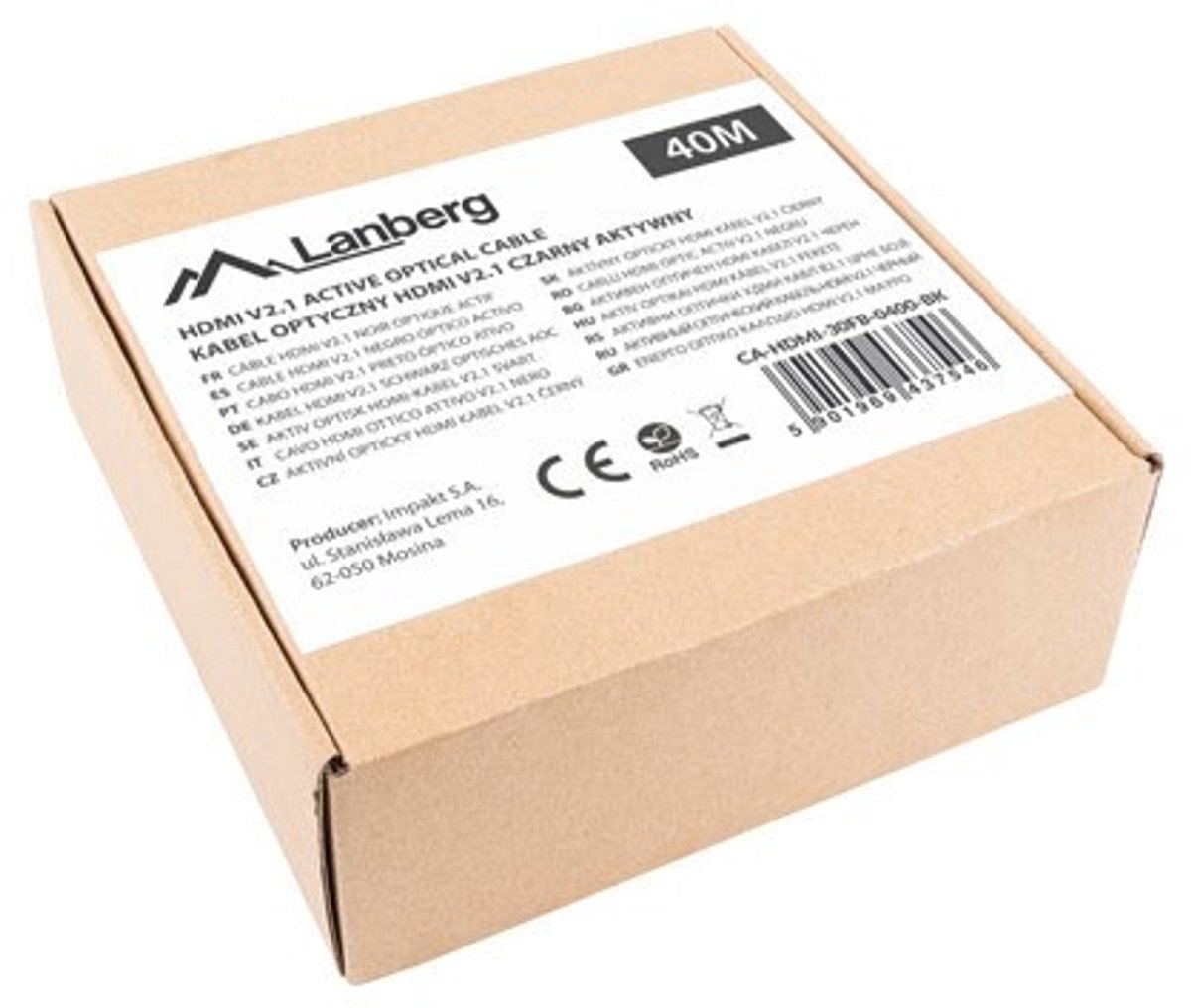 Lanberg CA-HDMI-30FB-0400-BK HDMI kabel 40 m HDMI Type A (Standaard) Zwart