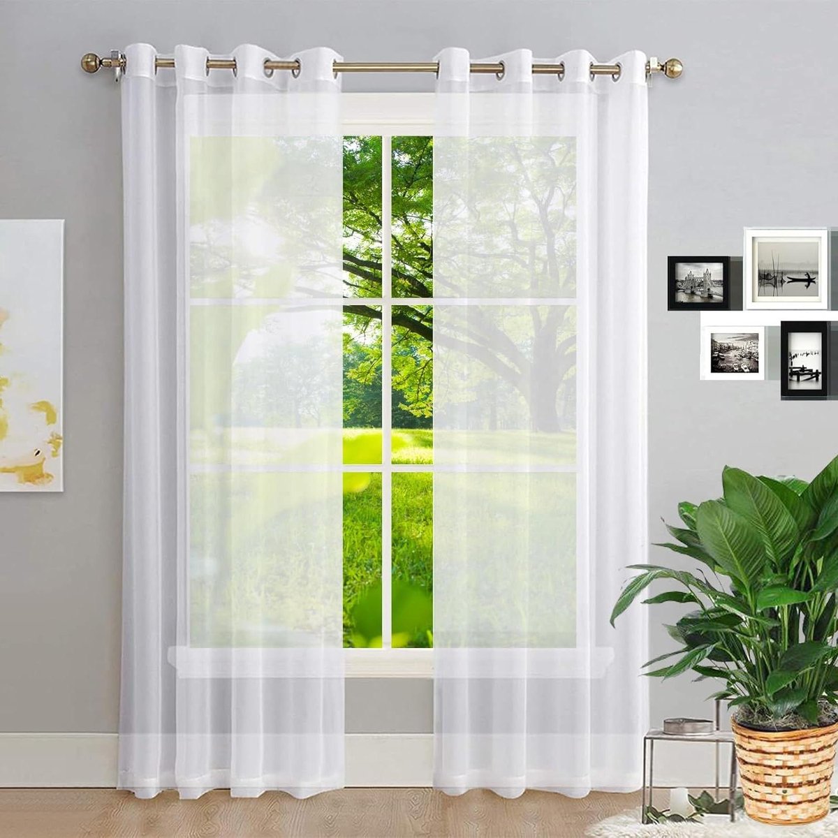 Ondoorzichtige Gordijnen - Deurgordijn Wasbaar - Woonkamer Decoratie - Linnen Effect Stof - 220 x 70 cm - Wit