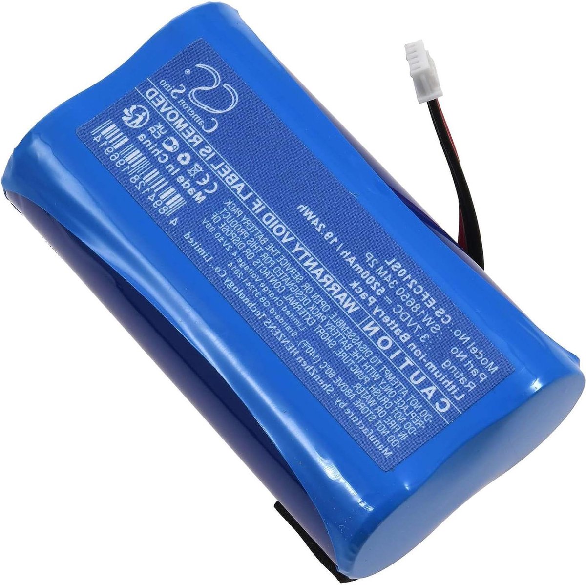 Camera Batterij - Accu Reservebatterij - Bewakingscamera Opladen - Hoge Capaciteit 5200mAh - 66.5mm x 37mm x 19.5mm - Blauw