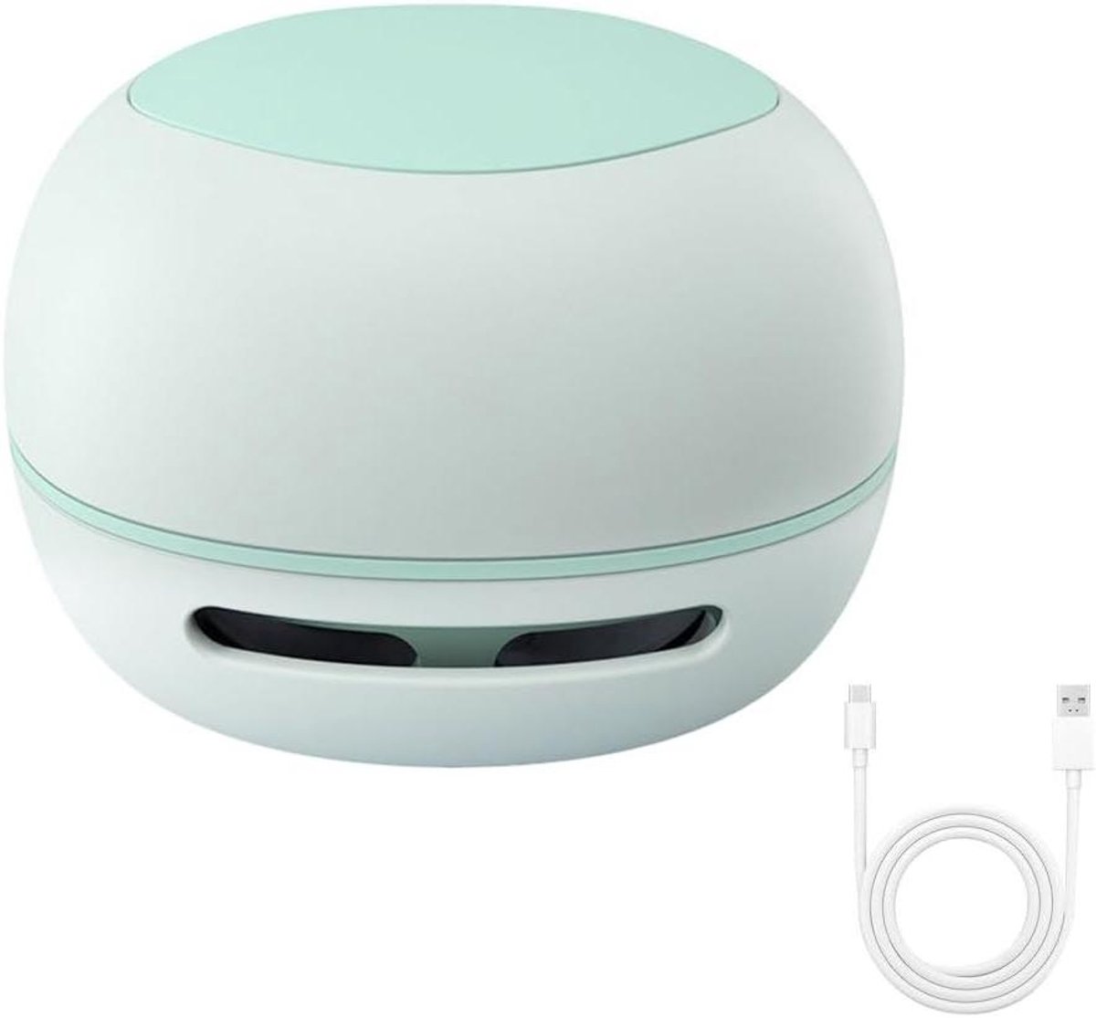 Bureaustofzuiger - Mini Tafelstofzuiger - Bureau Reinigen - Geluidsarme Werking - 8 x 8 x 6.3 cm - Fruit Groen