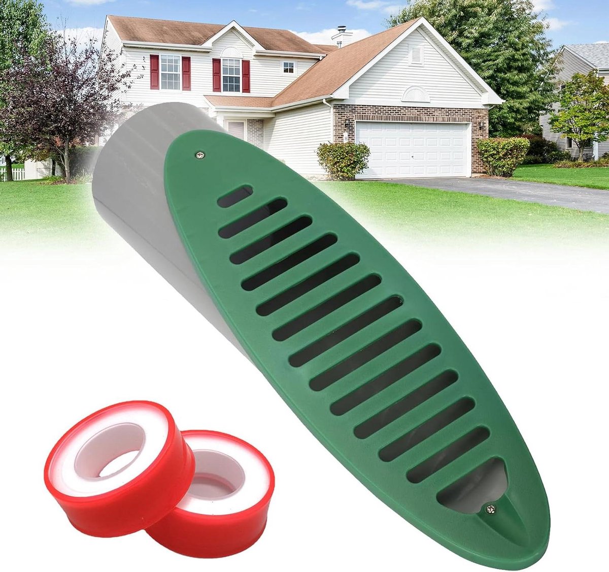Afvoer Emitter Set - Drainage Poort - Gazon Water Afvoeren - Schuin Hoekig Ontwerp - 4 Inch - Zwart