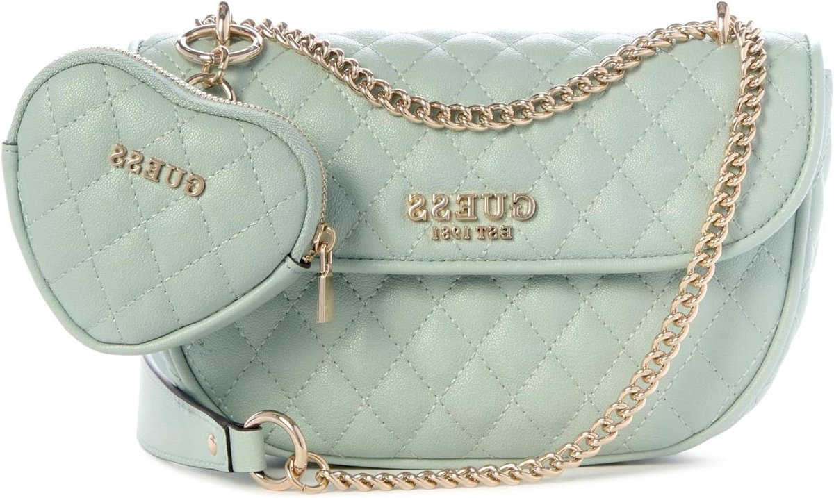 Schoudertas Dames - Crossbody Tas - Dagelijks Gebruik - Verwijderbare Bedel - 23 x 15 cm - Lichtgrijs