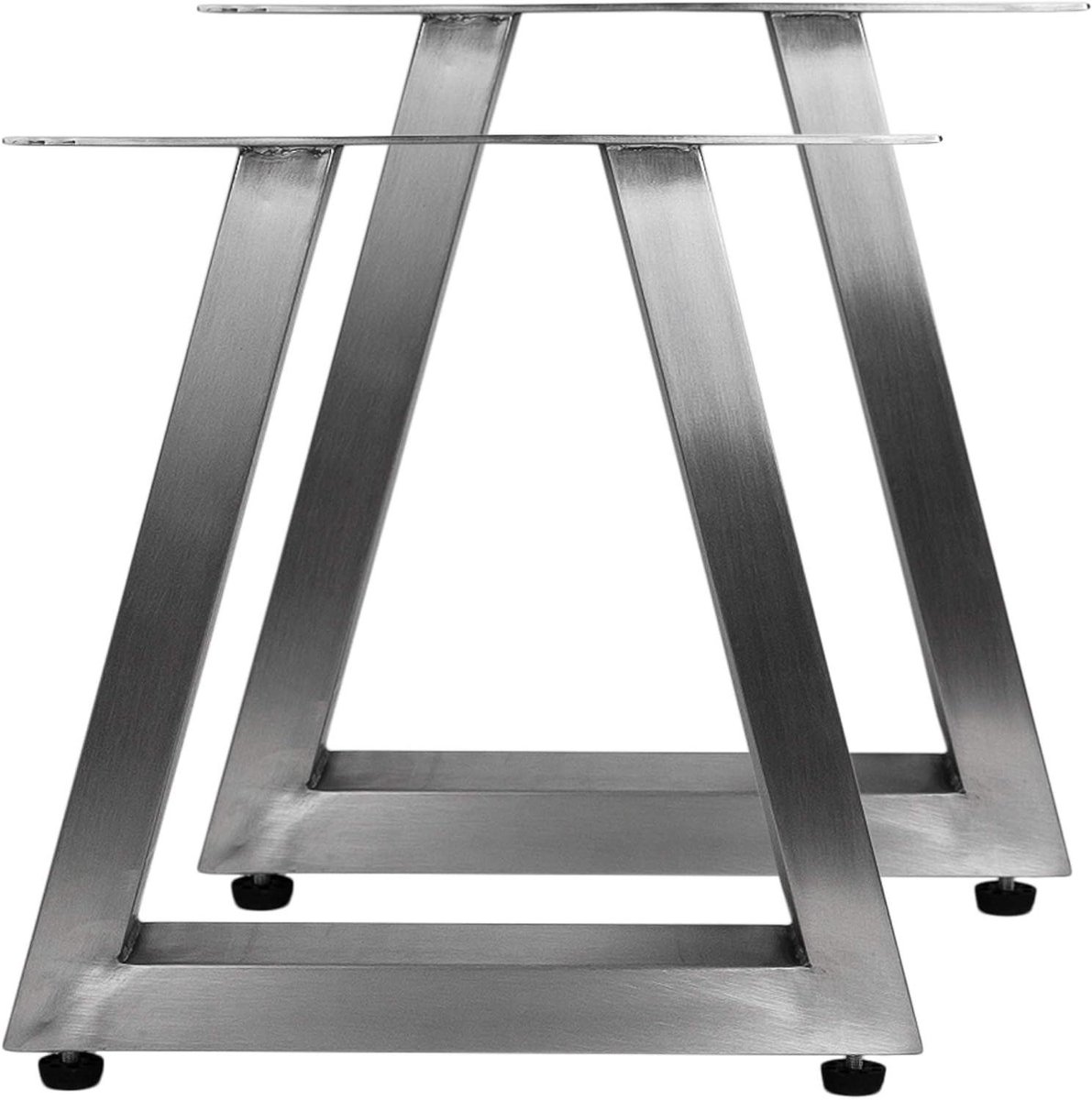Tafelpoten set - Onderstel tafel - Bureau maken - Trapeziumvorm - 40x40cm - Roestvrij staal