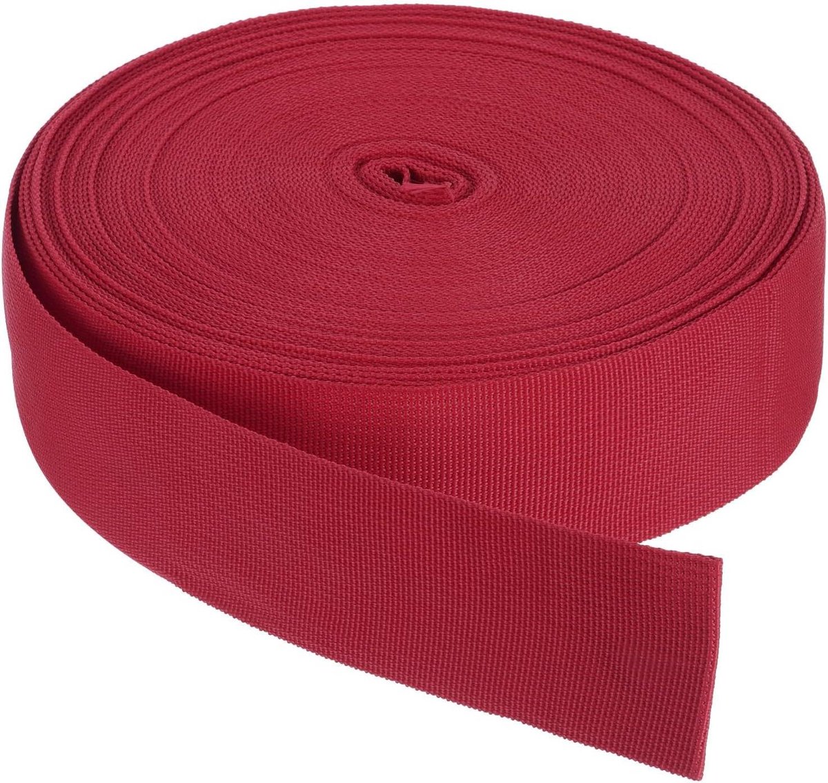 Nylon Riemband - Platte Band Singelband - DIY Projecten - Sterk en Duurzaam - 4572 meter x 508 cm - Donkerrood