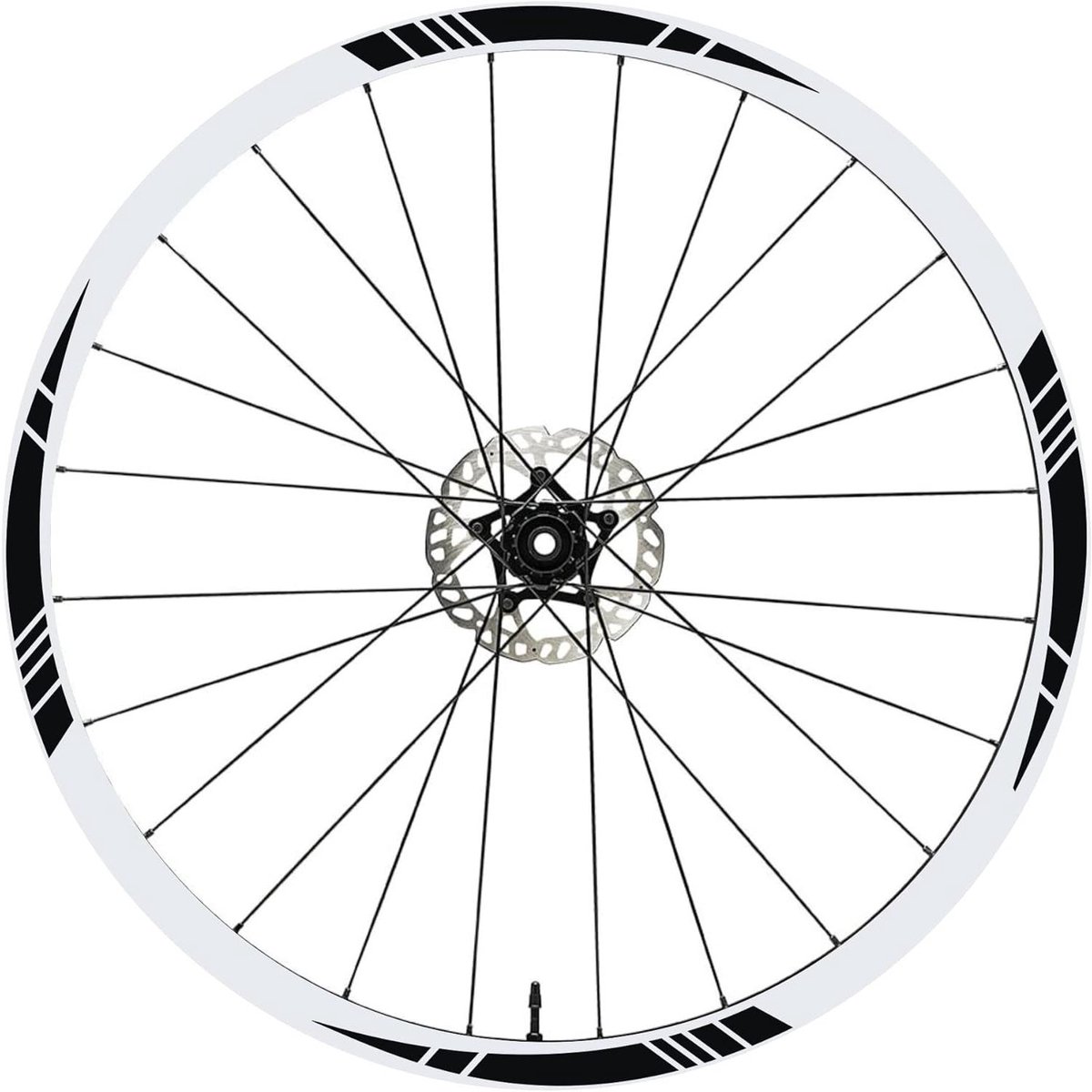Fiets Velg Stickers - Wiel Decals - Fiets Personaliseren - Voorgevormd - 2 cm breed - Zwart Mat
