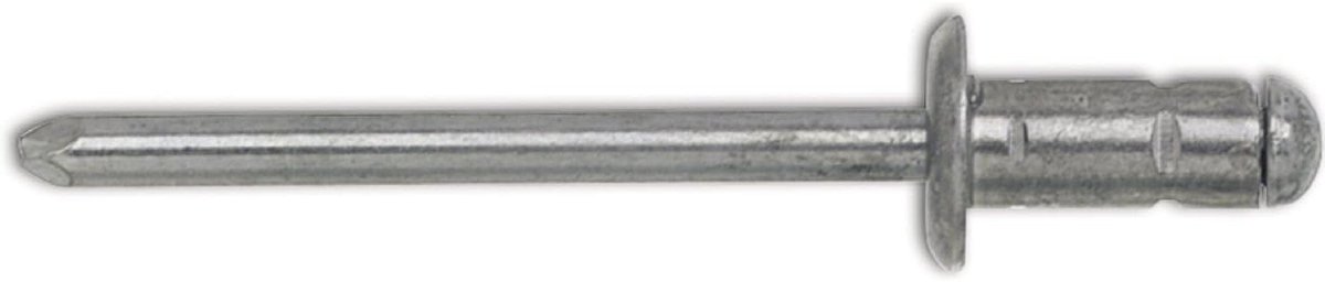 Blindklinknagels - Klinknagels aluminium staal - Bevestigen in metaal - Grote klembereik - 48x10 mm 500 stuks - Grijs