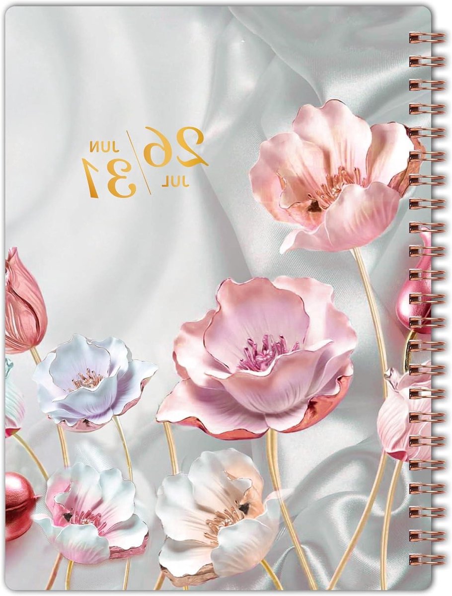 Maandplanner Kalender - Agenda Organisator - Planning Maken - Professioneel Ontwerp - Notitieboek Formaat - Roze 2