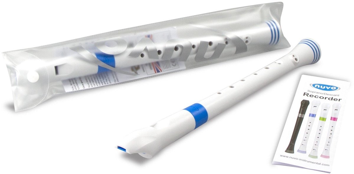 Nuvo Blokfluit NURG300 - wit/blauw
