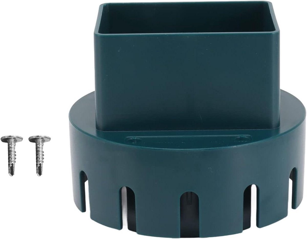 Regenpijpadapter - Goot connector - Waterafvoer verbeteren - Stabiele kunststof constructie - 3x4 inch - Zwart