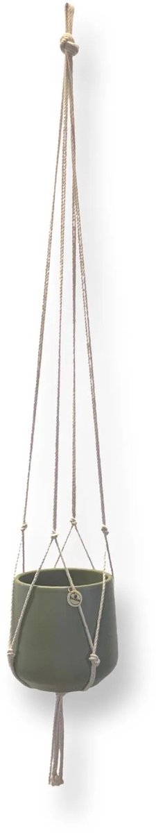 Minimalist Plant Hanger - Choose color and length - Beige - 120 cm long - Cotton cord - Suitable for Pot with Diameter up to 20 cm - Handmade in our Macramé Atelier - Price per Piece - Note: Excluding Pot - Including Shipping Costs