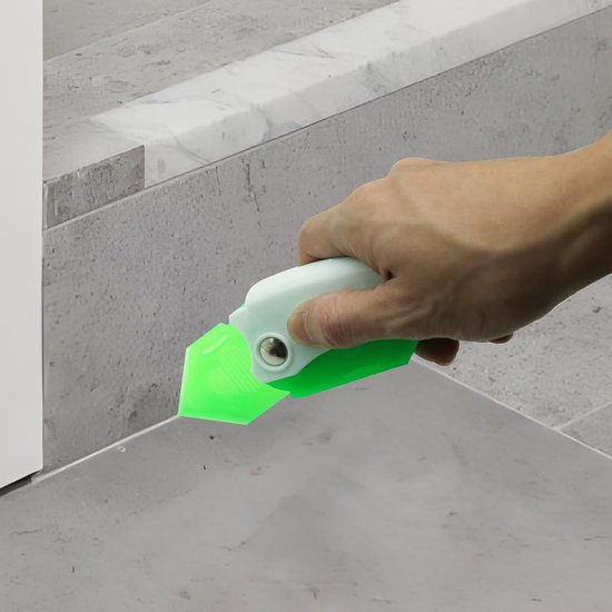 Siliconen Kitgereedschap - Voegengereedschap Kitmes - Kitranden Egaliseren - 9-in-1 Multifunctioneel - Verschillende Radiussen - Grijs van Merkloos	 — afbeelding 3