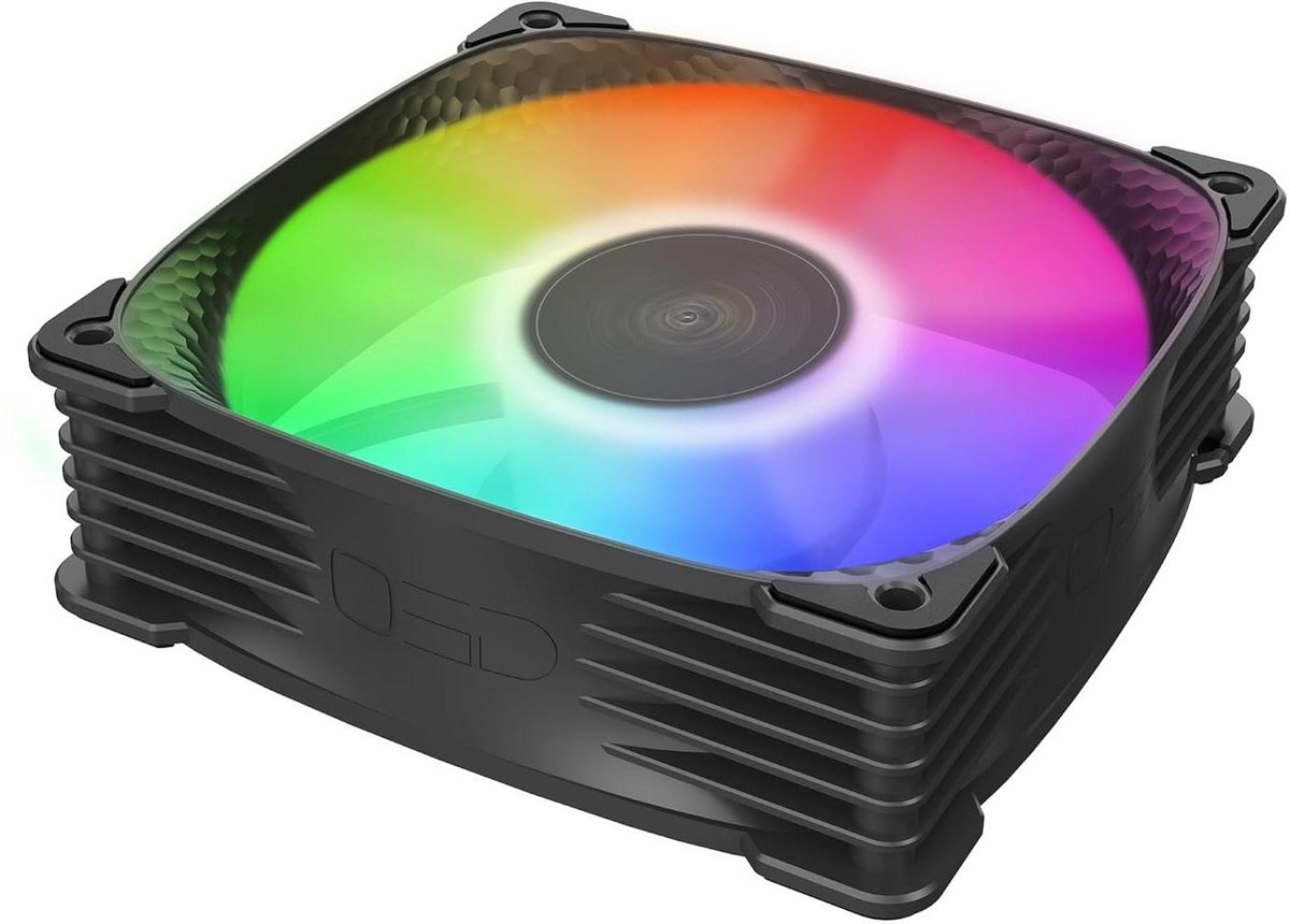 RGB PWM Ventilator - Computer Koeler - PC Koeling Verbeteren - Squama Deeltjes Patent - 120x38mm - Zwart