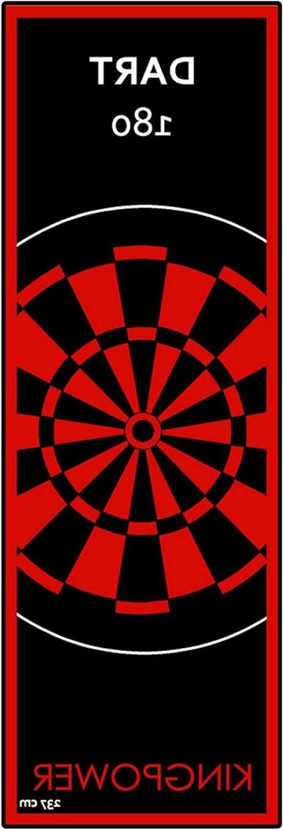 Dartmat - Darttapijt Werplijn - Vloer Beschermen - Toernooi Kwaliteit - 237 x 80 cm - Rood