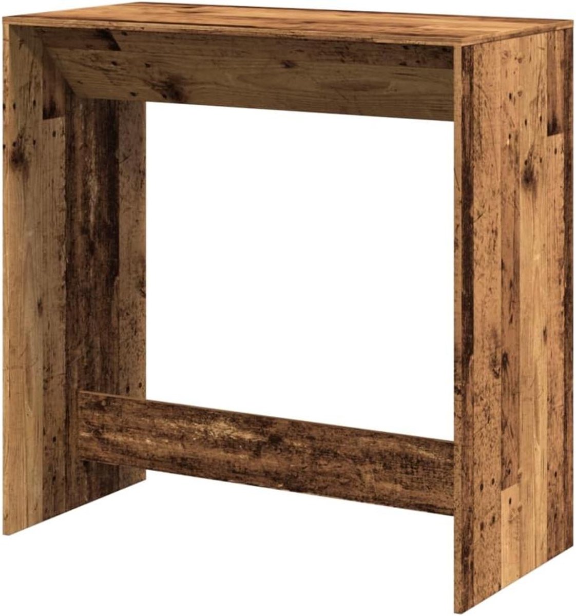 Bartafel - Hoge tafel Keukenbar - Gezellig samenzijn - Glad oppervlak - 102x50x1035 cm - Oud hout