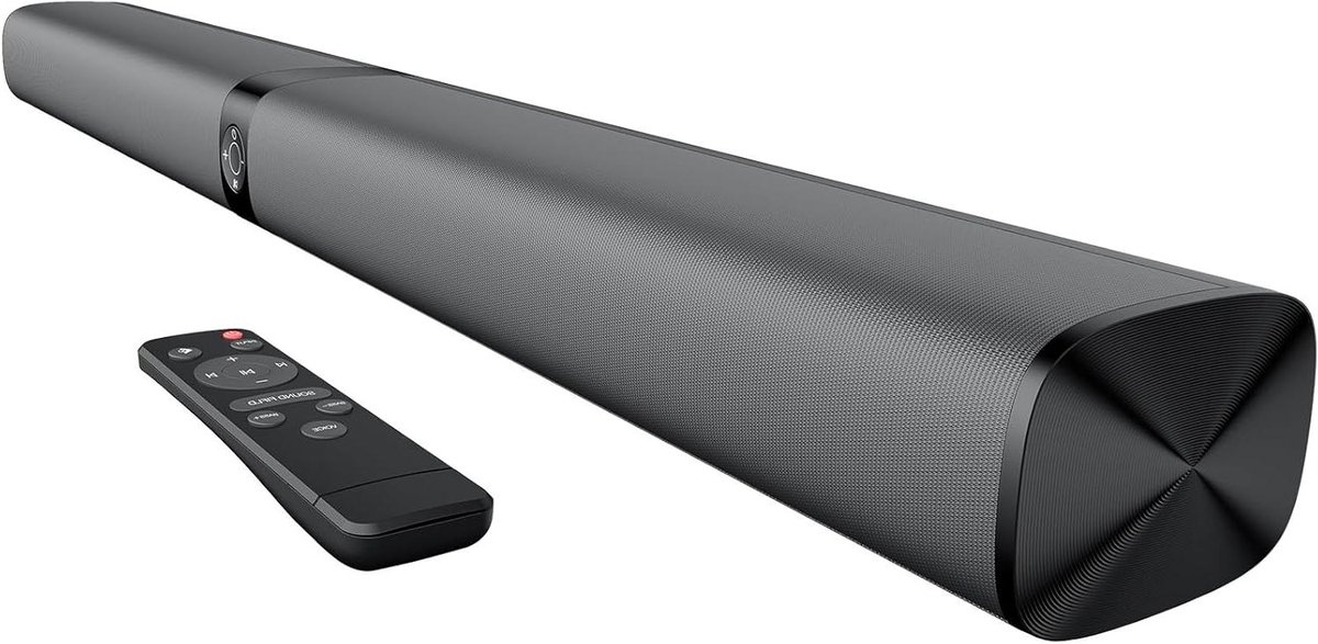 Soundbar voor Smart TV - TV Geluidsbox - Film en Muziek - Afneembaar 2-in-1 Ontwerp - 80W - Grijs en Zwart