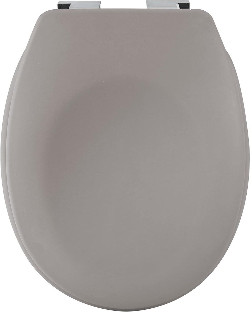 Toiletdeksel Ovaal - WC bril - Hygiënisch Toilet - Softclose sluiting - 44 x 37 cm - Taupe