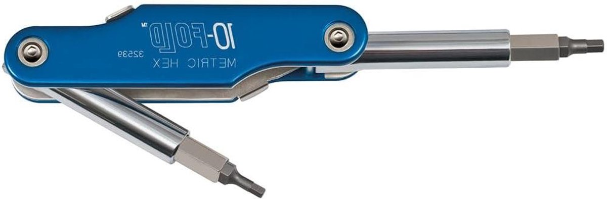 Metrische Schroevendraaier - Moerdraaier Set - Klus Klussen - Inklapbaar 10-in-1 - Metrisch - Blauw