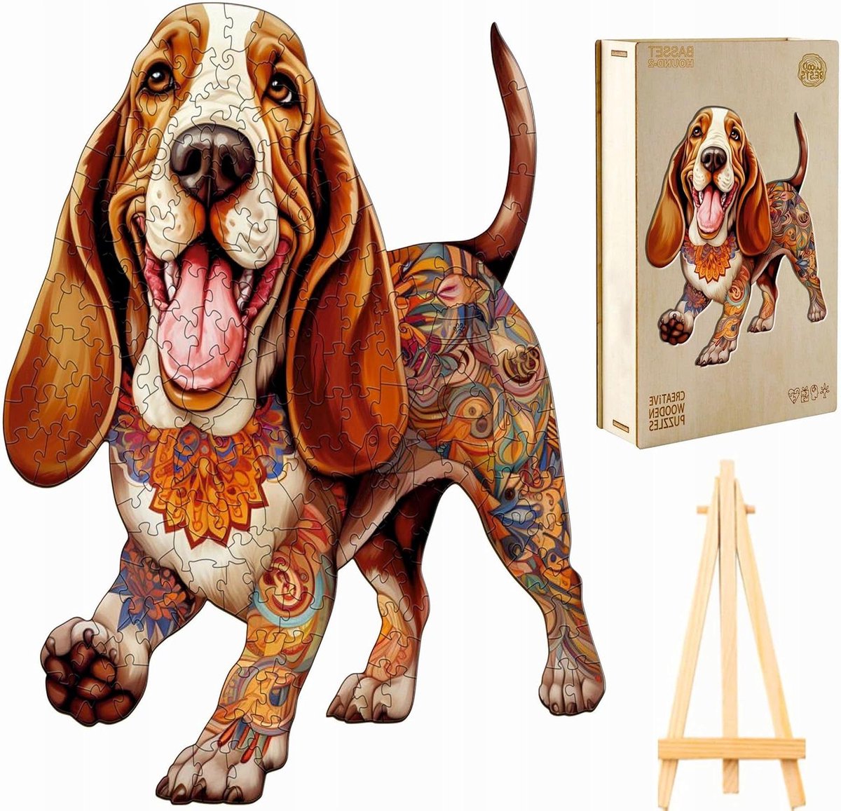 Houten Puzzel Hond - Legpuzzel Dierenvorm - Ontspannende Uitdaging - Unieke Vormen - 250 Delen - Niet gespecificeerd