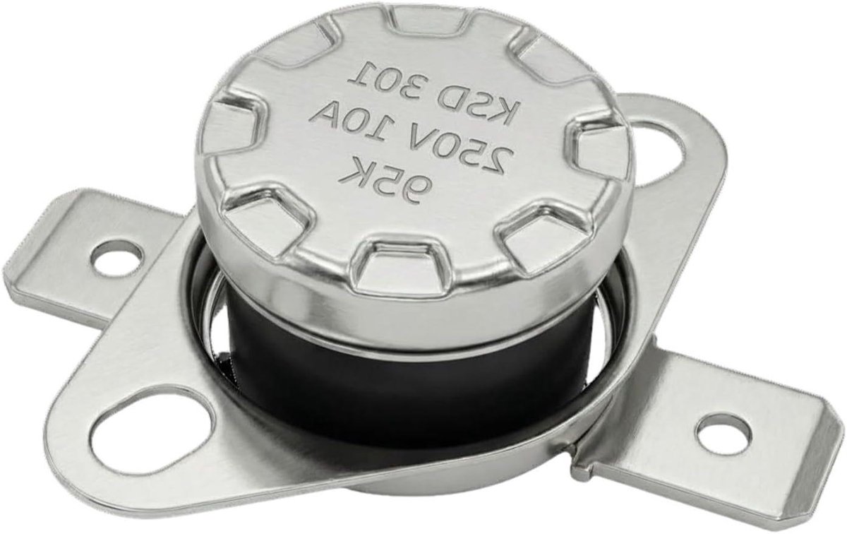 Thermische Schakelaar - Thermostaat Temperatuurschakelaar - Apparaten Beveiligen - Normaal Open Contact - 15 x 12 mm - Metaal