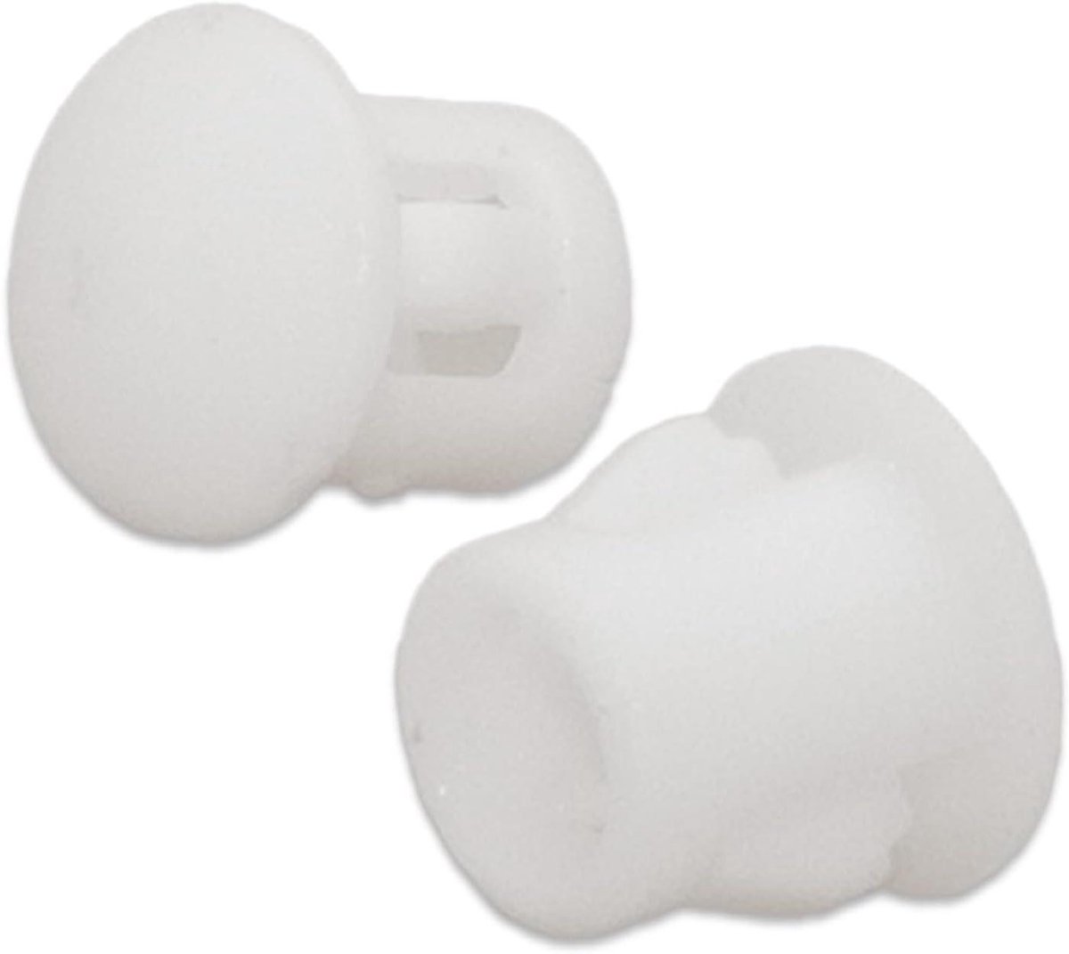 Afsluitdoppen Ronde Gaten - Plastic Pluggen - Gaten Vullen - Klikmontage - 6 mm - Gebroken Wit