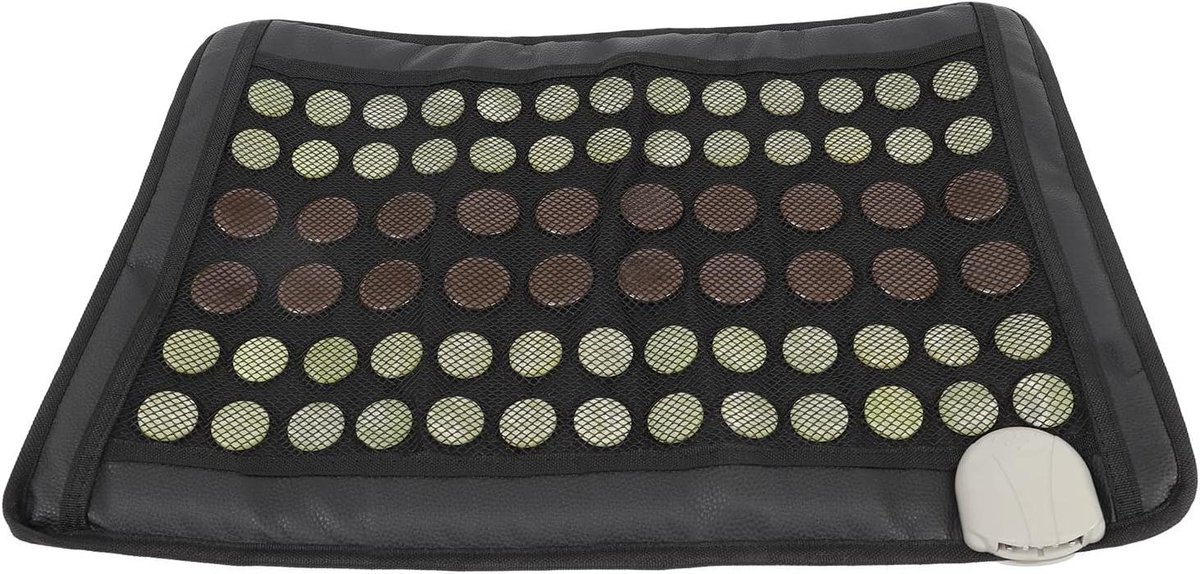 Verwarmingsmat Rug - Warmtekussen Infrarood - Pijnverlichting Spieren - Jade en Toermalijn Stenen - 59.5 x 40 cm - Donkerbruin
