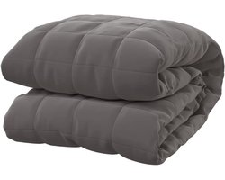 Gewichtsdeken - Verzwaringsdeken Ontspanningsdeken - Betere Slaap Vinden - Gelijkmatige Gewichtsverdeling - 220 x 230 cm - Grijs