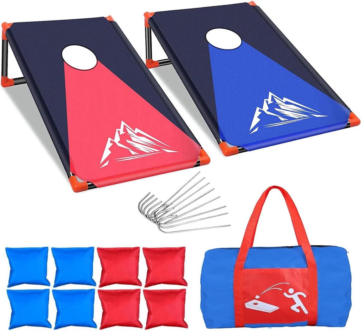 Cornhole speelset - Gooispelset Feestspel - Buitenfeest organiseren - Duurzaam PVC en Oxford - 1.5 x 5.5 m
