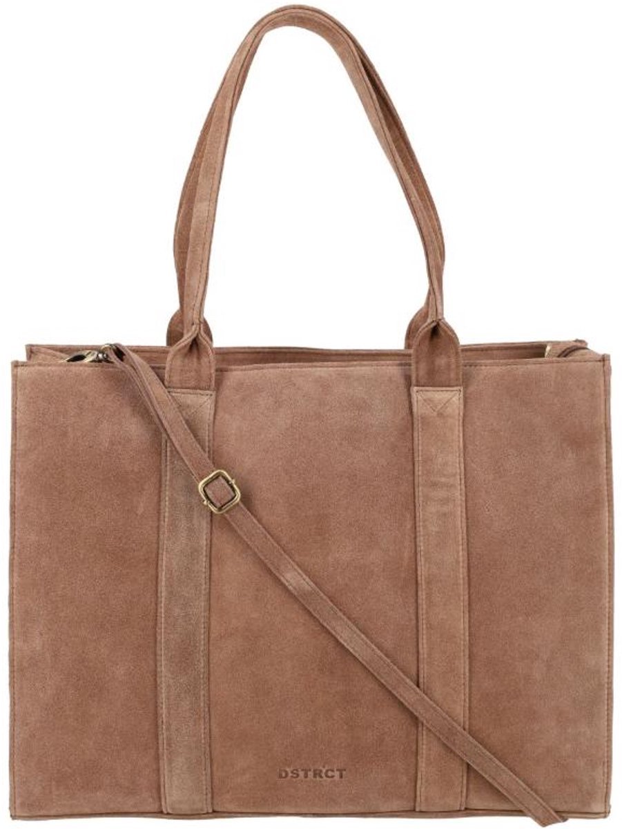 DSTRCT Laptoptas / Werktas - Dames - 15.6 inch - Leer - Portland Road - Taupe