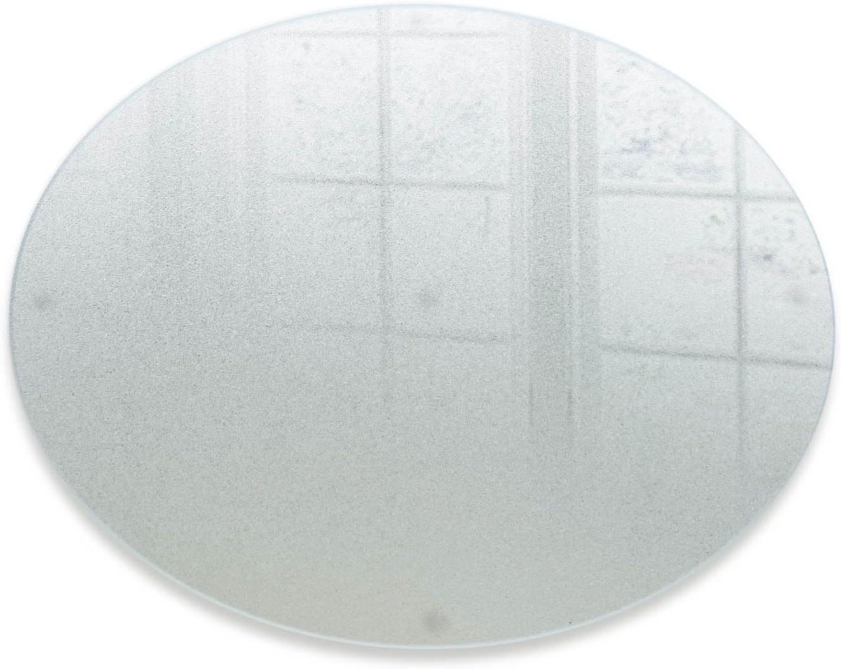 Glazen Snijplank - Hakplank - Keukenwerk - Krasbestendig Matglas - 30 cm Rond - Transparant
